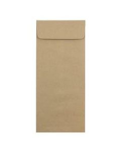 JAM Paper Policy Envelopes, #14, Gummed Seal, 100% Recyled, Brown, Pack Of 25