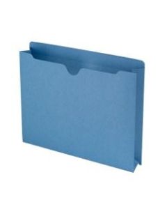 Smead Expanding Reinforced Top-Tab File Jackets, 2in Expansion, Letter Size, Blue, Box Of 50