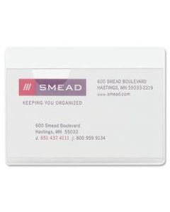 Smead Self-Adhesive Poly Pockets, 3in x 4-1/16in, Clear, Business Card Size, Box Of 100