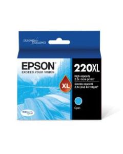 Epson 220XL DuraBrite Ultra High-Yield Cyan Ink Cartridge, T220XL220-S