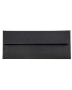 JAM Paper Booklet Envelopes, #10, Gummed Seal, 30% Recycled, Black, Pack Of 25