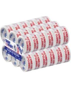 Tape Logic Packing List Enclosed Preprinted Carton Sealing Tape, 3in Core, 2in x 55 Yd., Red/White, Case Of 36