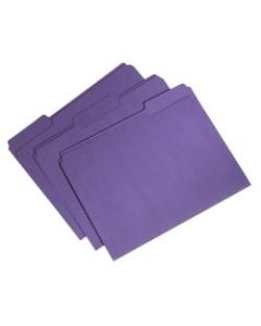 File Folders, 100% Recycled, Purple, Box Of 100, (AbilityOne 7530-01-566-4135)