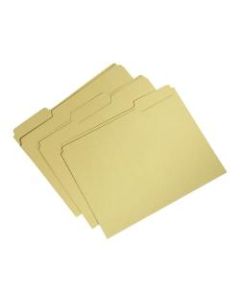SKILCRAFT Single-Ply Top File Folders, 100% Recycled, Yellow, Box Of 100 (AbilityOne 7530-01-566-4137)