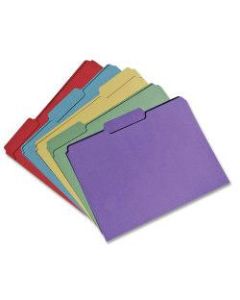 File Folders, 100% Recycled, Assorted Colors, Box Of 100, (AbilityOne 7530-01-566-4138)