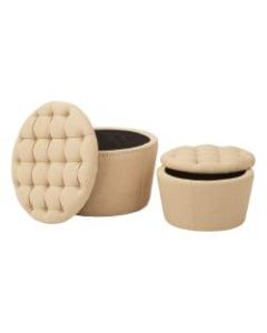 OSP Accents Lacey Tufted Storage Set, Milford Maize