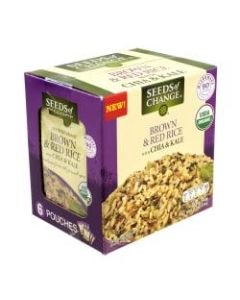 Seeds Of Change Brown Rice, With Chia And Kale, 8.5 Oz, Pack Of 6 Pouches