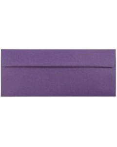 JAM Paper Booklet Envelopes, #10, Gummed Seal, Dark Purple, Pack Of 25
