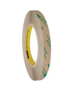 3M 468MP Adhesive Transfer Tape, 3in Core, 0.5in x 60 Yd., Clear, Case Of 72