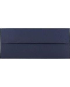 JAM Paper Booklet Envelopes, #10, Gummed Seal, Navy Blue, Pack Of 25