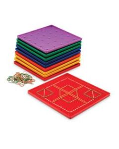 Learning Resources Geoboard Classpack, Ages 5-12, Assorted Colors, Pack Of 10