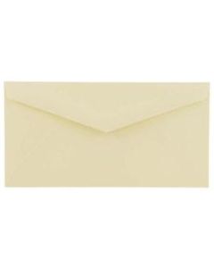 JAM Paper Booklet Envelopes, 4 1/2in x 8 1/8in, Gummed Seal, Ivory, Pack Of 25