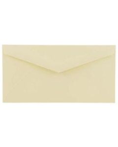 JAM Paper Booklet Envelopes, 4 1/2in x 8 1/8in, Gummed Seal, Ivory, Pack Of 25