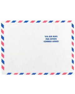 JAM Paper Open-End Tyvek Airmail Envelopes, 9in x 12in, Self Adhesive, White, Pack Of 25