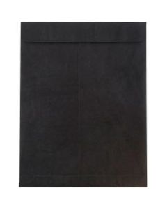 JAM Paper Tyvek Open-End 10in x 13in Catalog Envelopes, Self-Adhesive, Black, Pack Of 25