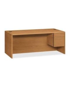 HON 10700 Series Prestigious Laminate Single Right-Pedestal Desk, Harvest Cherry