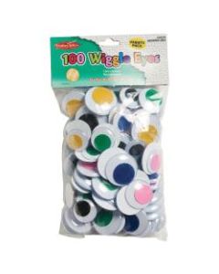 Charles Leonard Jumbo Round Wiggle Eyes, Assorted Colors And Sizes, 100 Per Bag, Pack Of 2 Bags