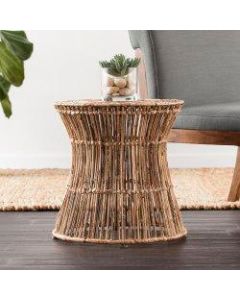 Holly & Martin Ocala Hyacinth Accent Table/Stool, Round, Brown