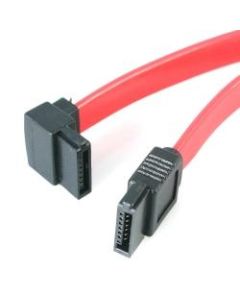 StarTech.com 12in SATA to Left Angle SATA Serial ATA Cable - SATA - SATA - 12 - Red