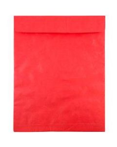 JAM Paper Tyvek Open-End Envelopes With Peel & Seal, 11-1/2 x 14-1/2in, Red, Pack Of 25 Envelopes