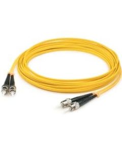 AddOn 4m ST (Male) to ST (Male) Yellow OS1 Duplex Fiber OFNR (Riser-Rated) Patch Cable - 100% compatible and guaranteed to work