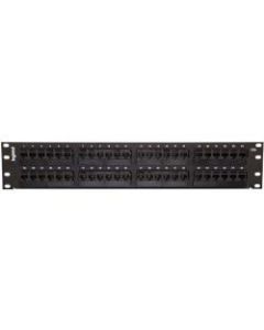 C2G 24-Port Cat6 110-Type Patch Panel - 24 Port(s) - 24 x RJ-45 - 1U High - Black - 19in Wide - Rack-mountable