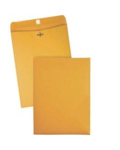 Quality Park 9 1/2in x 12 1/2in Manila Envelopes, 28 Lb, Gummed Closure Kraft Brown, Box Of 100