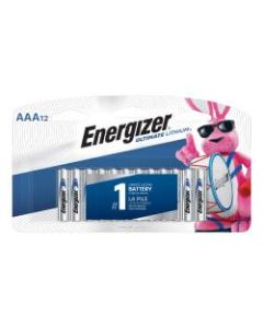 Energizer Ultimate Lithium Batteries, AAA, Pack Of 12, L92SBBP-12