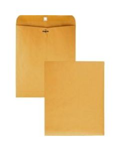 Quality Park Gummed Kraft Clasp Envelopes - Clasp - #95 - 10in Width x 12in Length - 28 lb - Gummed - Kraft - 100 / Box - Kraft