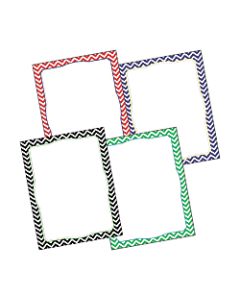 Barker Creek Chevron Border Chart Set, 17in x 22in, Nautical, Pack Of 4