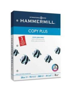 Hammermill Punched Copy Plus Multi-Use Paper, Letter Size (8 1/2in x 11in), 20 Lb, Ream Of 500 Sheets