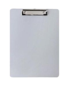 Business Source Plastic Clipboard - 8 1/2in x 11in - Low-profile - Plastic - Silver - 1 Each