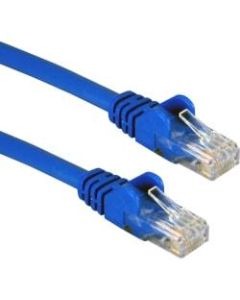 QVS 3-Pack 25ft 350MHz CAT5e/Ethernet Flexible Snagless Blue Patch Cord - First End: 1 x RJ-45 Male Network - Second End: 1 x RJ-45 Male Network - Patch Cable - Blue - 3 Pack