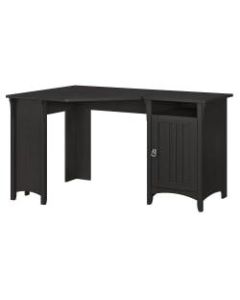 Bush Furniture Salinas 55inW Corner Desk With Storage, Vintage Black, Standard Delivery