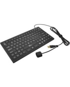 SIIG Industrial-/Medical-Grade Washable Backlit Wired Keyboard With Pointing Device, Black