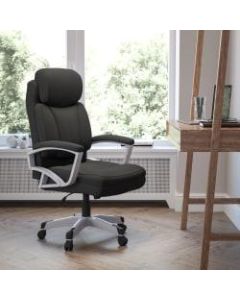 Flash Furniture HERCULES Big & Tall Ergonomic Fabric High-Back Swivel Office Chair, Black/Silver