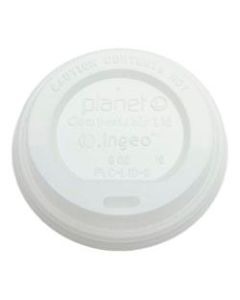 StalkMarket Planet Compostable Hot Cup Lids, 8 Oz, White, Pack Of 1000 Lids