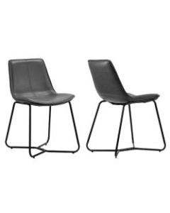 Glamour Home Amery Dining Chairs, Gray, Set Of 2 Chairs