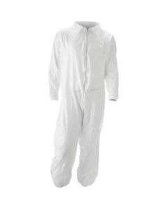 MALT ProMax Coverall - Recommended for: Chemical, Painting, Food Processing, Pesticide Spraying, Asbestos Abatement - Extra Large Size - Zipper Closure - Polyolefin - White - 25 / Carton