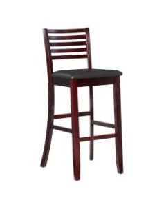 Linon Home Decor Products Mica Ladder Back Bar Stool, Espresso/Dark Brown