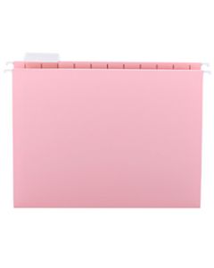 Smead 1/5-Cut Color Hanging Folders, Letter Size, Pink, Box Of 25
