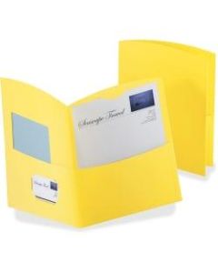 TOPS Oxford Contour Twin-Pocket Folders, Letter Size, Yellow, Box Of 25 Folders