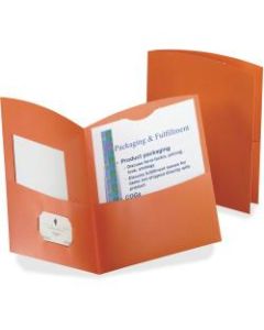 Oxford Contour 2-Pocket Folders, Letter Size, Orange, Box Of 25 Folders