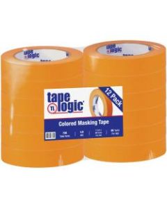 Tape Logic Color Masking Tape, 3in Core, 1in x 180ft, Orange, Case Of 12