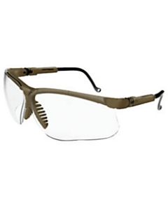 Genesis Eyewear, Clear Lens, Polycarbonate, Uvextreme, Earth Brown Frame