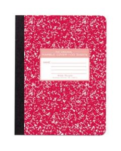 Roaring Spring Wide Ruled Hard Cover Composition Book, 9.75in x 7.5in 100 Sheets, Marble Assorted Colors