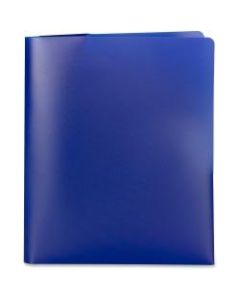 Smead Poly Lockit Two-Pocket Folders - Letter - 8 1/2in x 11in Sheet Size - 100 Sheet Capacity - 2 Inside Left, Inside Right Pocket(s) - Polypropylene - Dark Blue - 25 / Box
