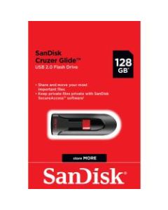 SanDisk Cruzer Glide USB 2.0 Flash Drive, 128GB SDCZ60-128G-A46