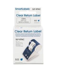 Seiko Return Address Labels, 2 1/64inW x 5/8inL, Rectangle, Clear, Roll Of 220 Labels