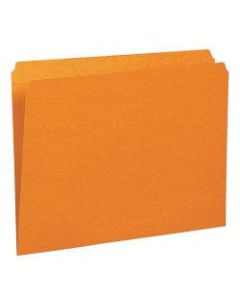 Smead File Folders, Letter Size, Straight Cut, Orange, Box Of 100